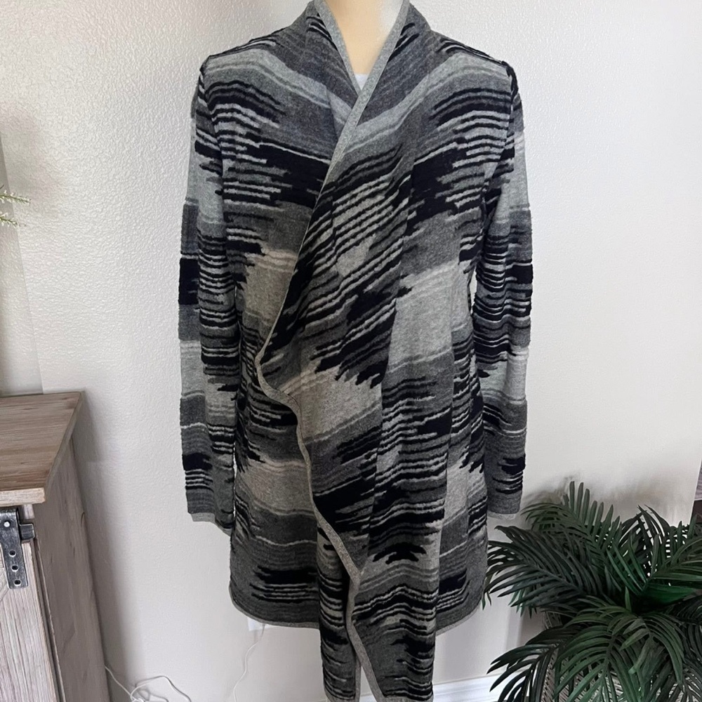 Lucky Brand Charcoal and Black Knit Sweater